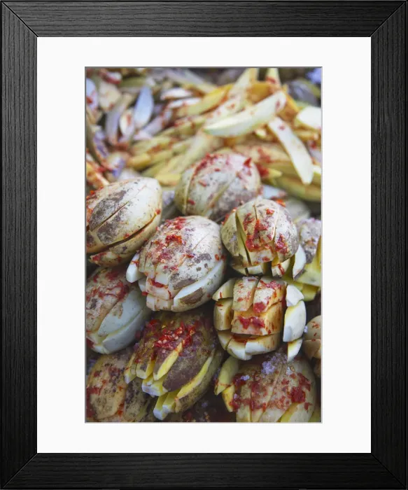 Framed Print : Spicy vegetables at market, Phnom Penh, Cambodia