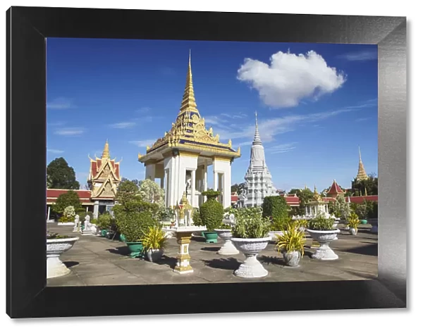 Grounds of Silver Pagoda in Royal Palace, Phnom Penh, Cambodia