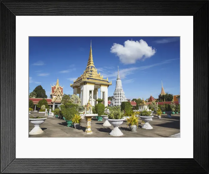 Framed Print : Grounds of Silver Pagoda in Royal Palace, Phnom Penh, Cambodia Framed Print : Grounds of Silver Pagoda in Royal Palace, Phnom Penh, Cambodia