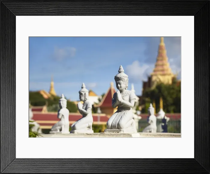 Framed Print : Statues at Silver Pagoda in Royal Palace, Phnom Penh, Cambodia Framed Print : Statues at Silver Pagoda in Royal Palace, Phnom Penh, Cambodia
