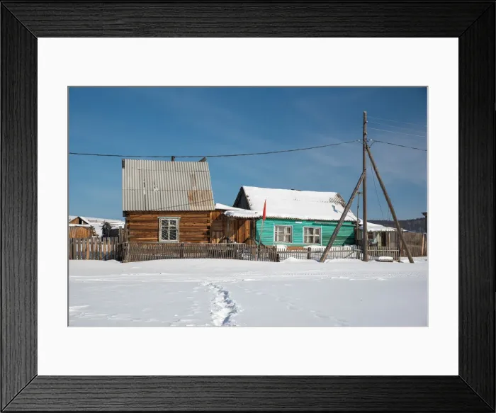 Framed Print : Tipical Russian village, Irkutsk region, Siberia, Russia Framed Print : Tipical Russian village, Irkutsk region, Siberia, Russia
