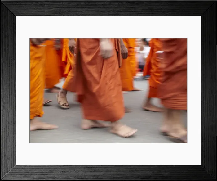 Framed Print : Monks in mourning parade for the late King Sihnaouk outside Royal Palace, Phnom Penh Framed Print : Monks in mourning parade for the late King Sihnaouk outside Royal Palace, Phnom Penh