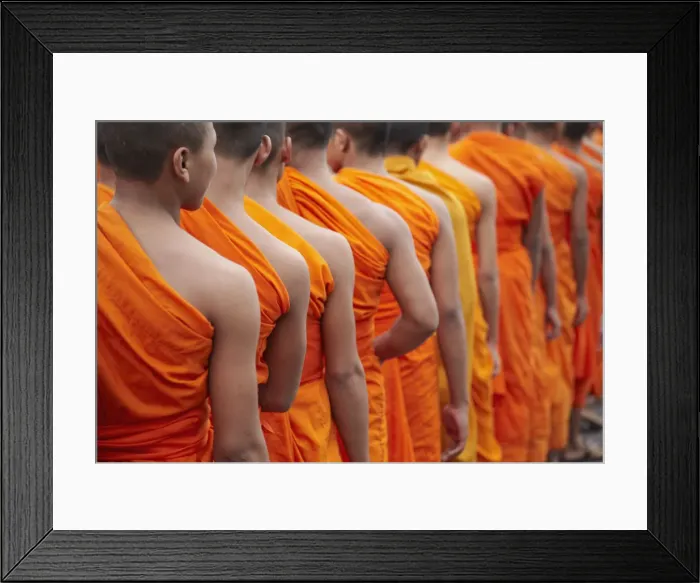 Framed Print : Monks in mourning parade for the late King Sihnaouk outside Royal Palace, Phnom Penh Framed Print : Monks in mourning parade for the late King Sihnaouk outside Royal Palace, Phnom Penh
