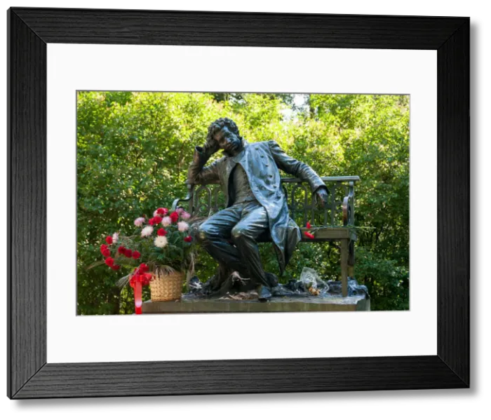 Framed Print : Monument to Alexander Pushkin in Tsarskoye Selo, Saint Petersburg, Russia Framed Print : Monument to Alexander Pushkin in Tsarskoye Selo, Saint Petersburg, Russia