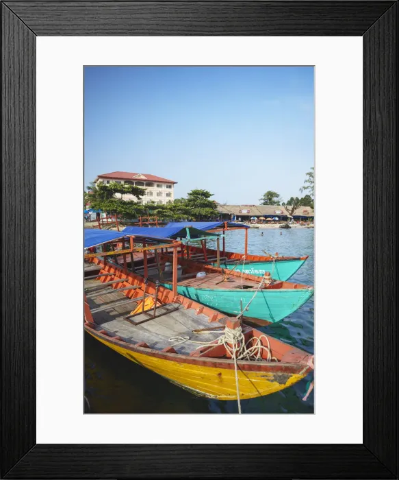 Framed Print : Boats at Ochheuteal Beach, Sihanoukville, Cambodia Framed Print : Boats at Ochheuteal Beach, Sihanoukville, Cambodia