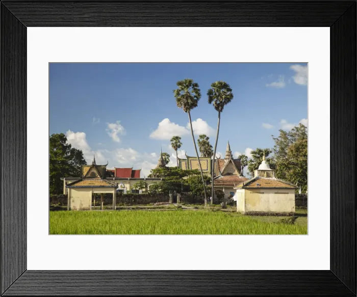 Framed Print : Angkor era ruins of Wat Nokor, Kampong Cham, Cambodia