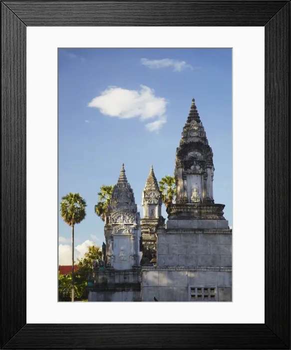 Framed Print : Stupas at Wat Nokor, Kampong Cham, Cambodia Framed Print : Stupas at Wat Nokor, Kampong Cham, Cambodia