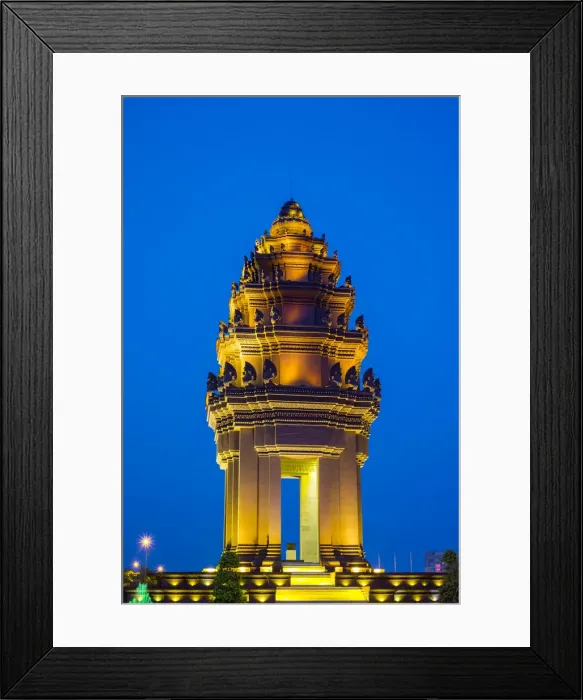 Framed Print : Independence Monument at night, Phnom Penh, Cambodia