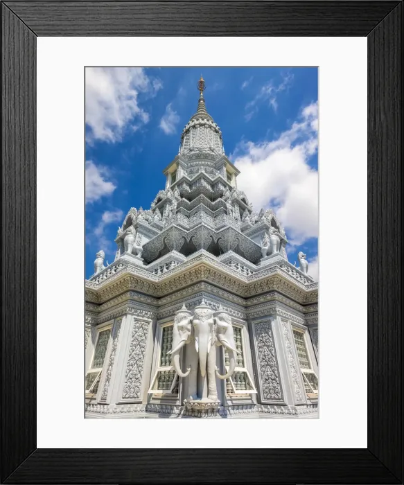 Framed Print : Ornate stupa at Phnom Oudong, Kandal Province, Cambodia