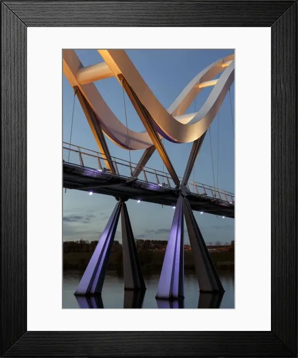 Framed Print : Europe, United Kingdom, England, Stock On Tees, Infinity Bridge Framed Print : Europe, United Kingdom, England, Stock On Tees, Infinity Bridge