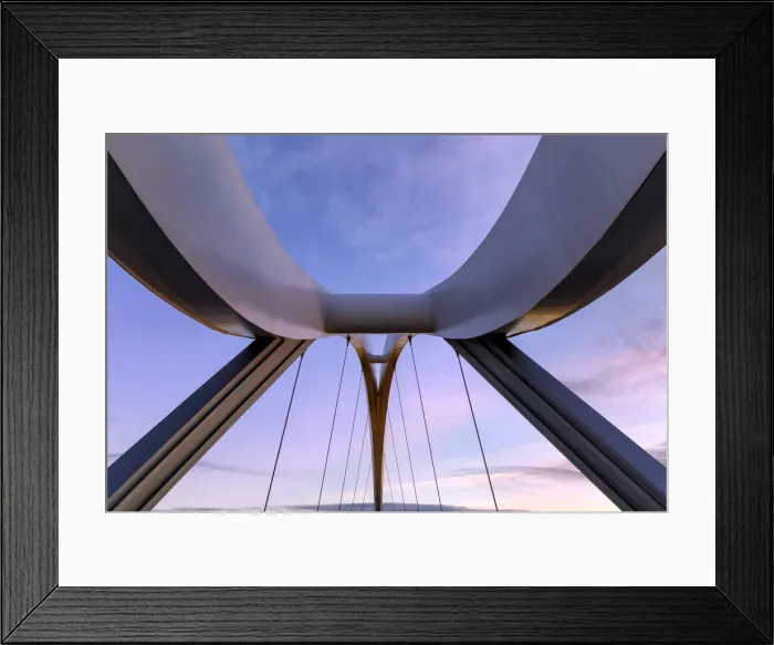 Framed Print : Europe, United Kingdom, England, Stock On Tees, Infinity Bridge Framed Print : Europe, United Kingdom, England, Stock On Tees, Infinity Bridge