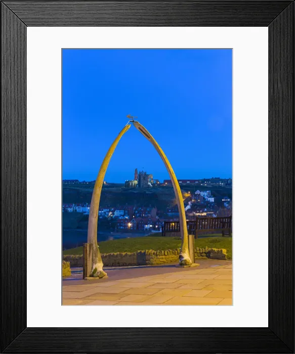 Framed Print : United Kingdom, England, North Yorkshire, Whitby. The Whale Bone Arch