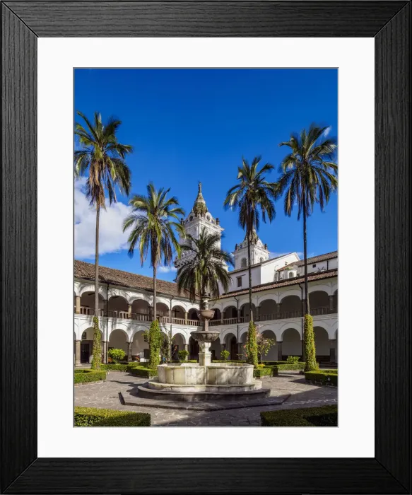 Framed Print : Cloister of Saint Francis Monastery, Quito, Pichincha Province, Ecuador Framed Print : Cloister of Saint Francis Monastery, Quito, Pichincha Province, Ecuador