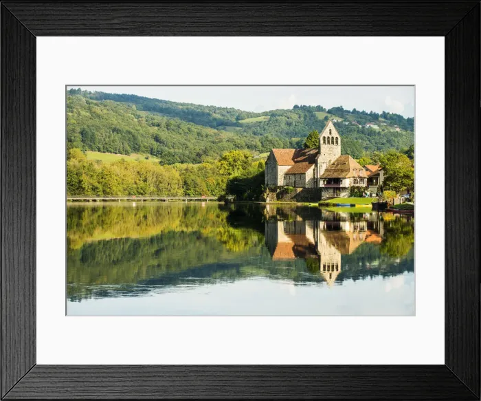 Framed Print : View towards the abbey of St Peter at Beaulieu sur Dordogne, Limousin, France Framed Print : View towards the abbey of St Peter at Beaulieu sur Dordogne, Limousin, France