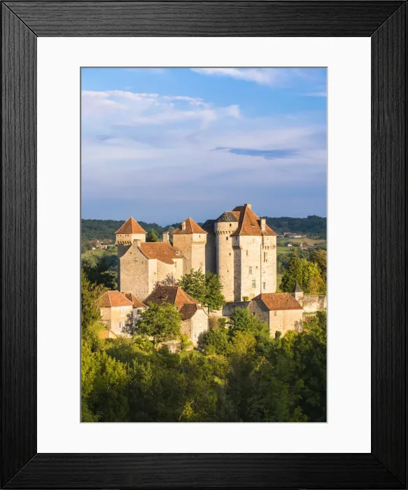 Framed Print : Medieval village of Curemonte, Limousin, France Framed Print : Medieval village of Curemonte, Limousin, France