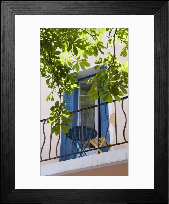 Framed Print : Balcony in Sault, Provence, France