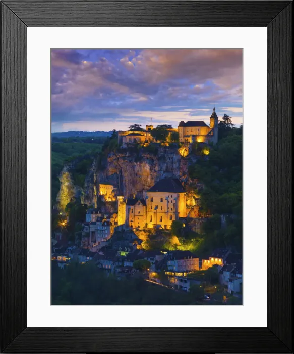 Framed Print : France, Lot, Midi Pyrenees, Rocamadour, Natural regional parc Causses du Quercy, UNESCO