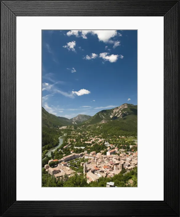 Framed Print : View to Castellane from the Notre Dame du Roc, Provence, France Framed Print : View to Castellane from the Notre Dame du Roc, Provence, France