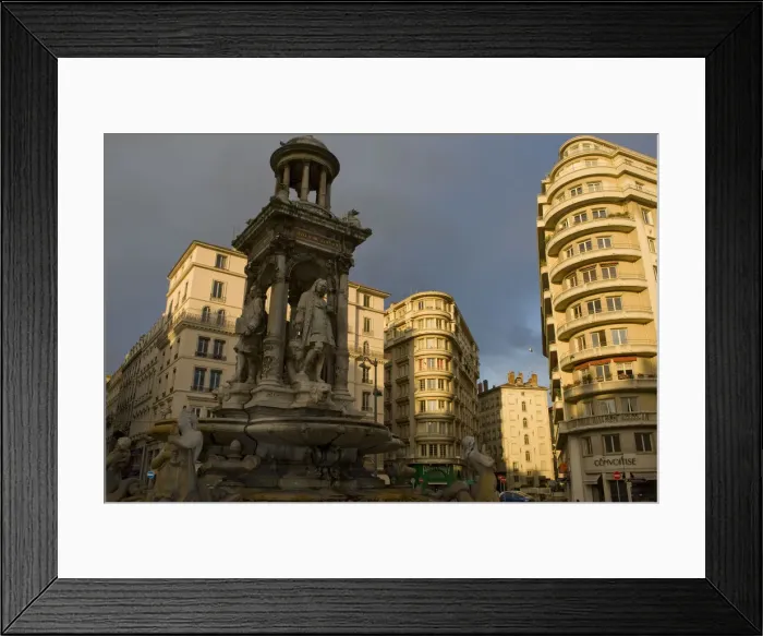 Framed Print : Lyon, France; Jacobins fountain, Jacobins square Framed Print : Lyon, France; Jacobins fountain, Jacobins square