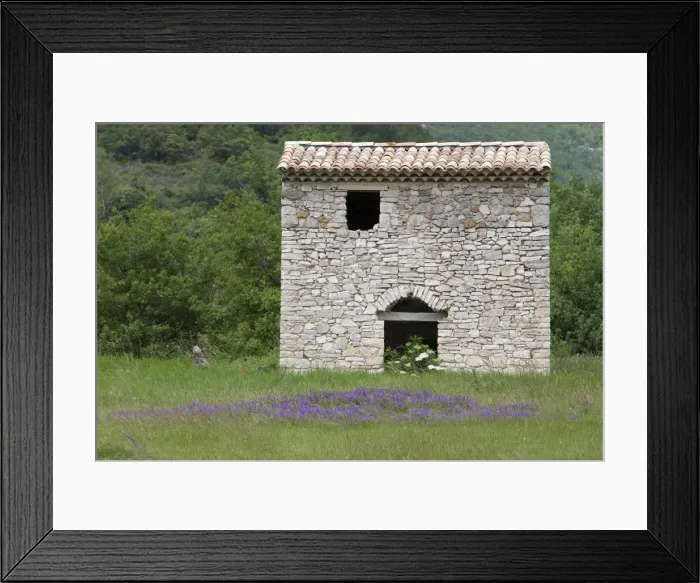 Framed Print : Provence, France. A traditional stone building in the south of France