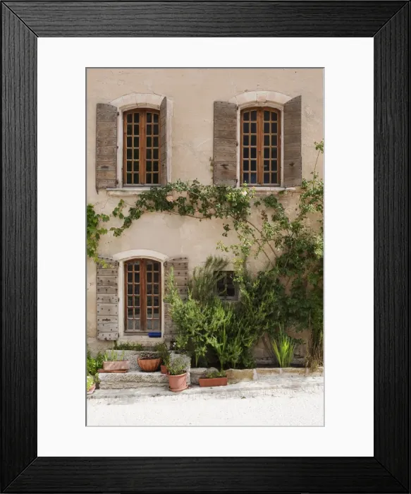 Framed Print : The facade of an old house in Oppede le Vieux in Provence France Framed Print : The facade of an old house in Oppede le Vieux in Provence France