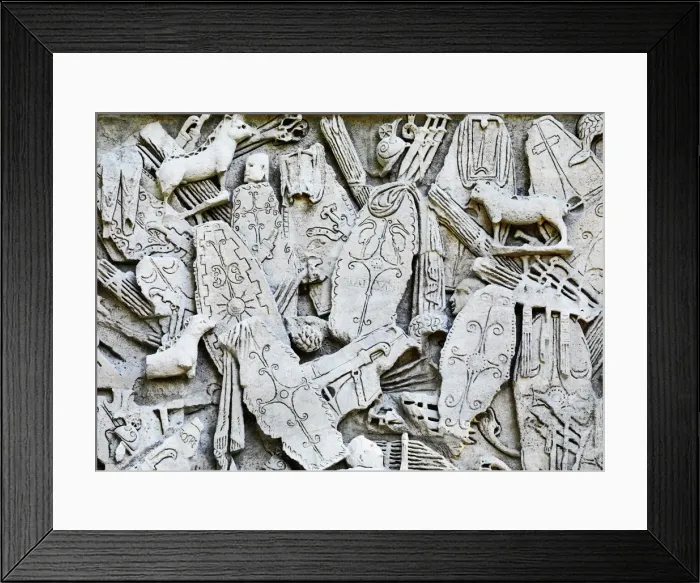 Framed Print : France, Provence, Orange, Detail of Triumphal Arch