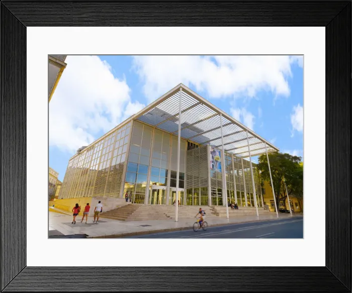 Framed Print : France, Provence, Nimes, Carre d Art Framed Print : France, Provence, Nimes, Carre d Art