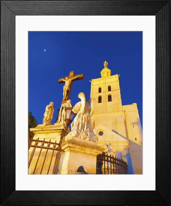 Framed Print : France, Provence, Avignon, Low view of Cathedral Notre-Dame-des Doms at dusk Framed Print : France, Provence, Avignon, Low view of Cathedral Notre-Dame-des Doms at dusk