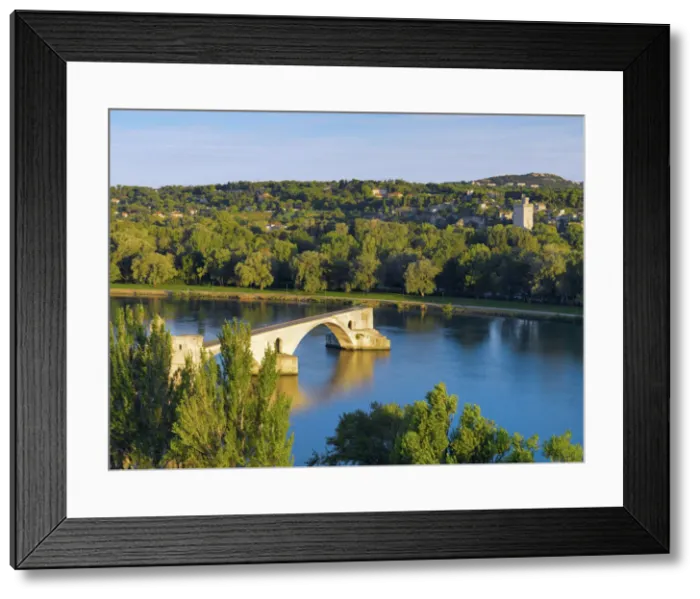 Framed Print : France, Provence, Avignon, Overview of Pont Saint-Benezet Framed Print : France, Provence, Avignon, Overview of Pont Saint-Benezet