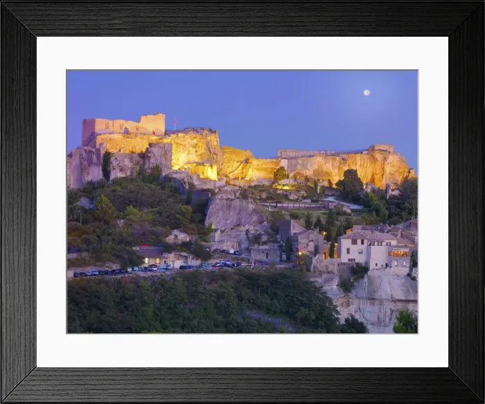 Framed Print : France, Provence, Les Baux-de-Provence at dusk