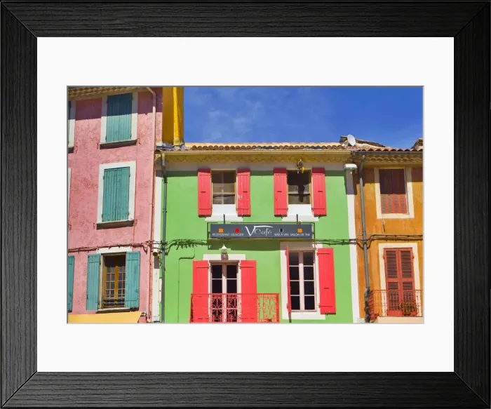 Framed Print : France, Provence, Orange, Colourful buildings