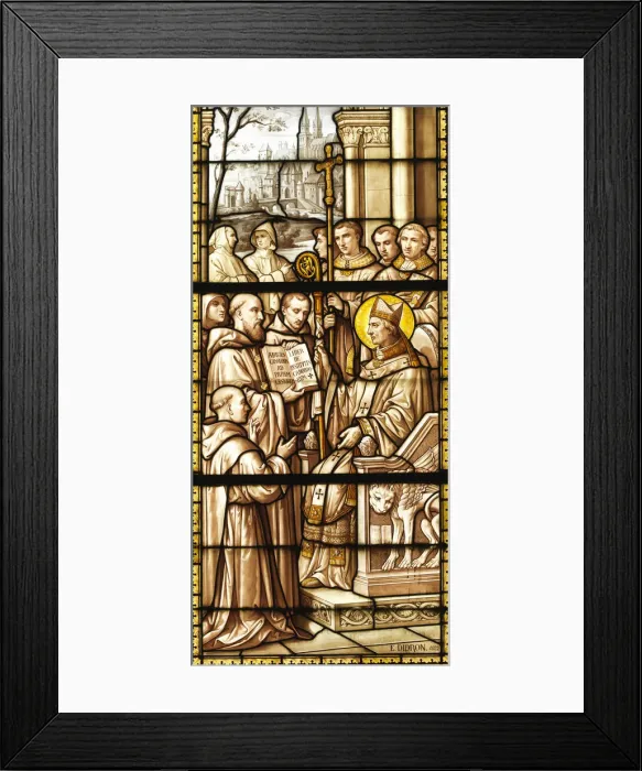 Framed Print : France, Provence, Nimes, Interior of Nimes cathedral, Stained glass window Framed Print : France, Provence, Nimes, Interior of Nimes cathedral, Stained glass window