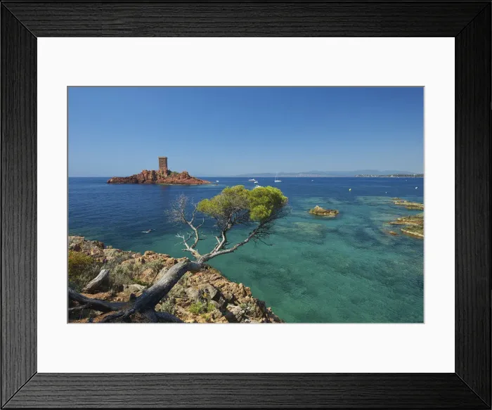 Framed Print : Ile Or at Corniche de l'Esterel, Cote Azur Framed Print : Ile Or at Corniche de l'Esterel, Cote Azur