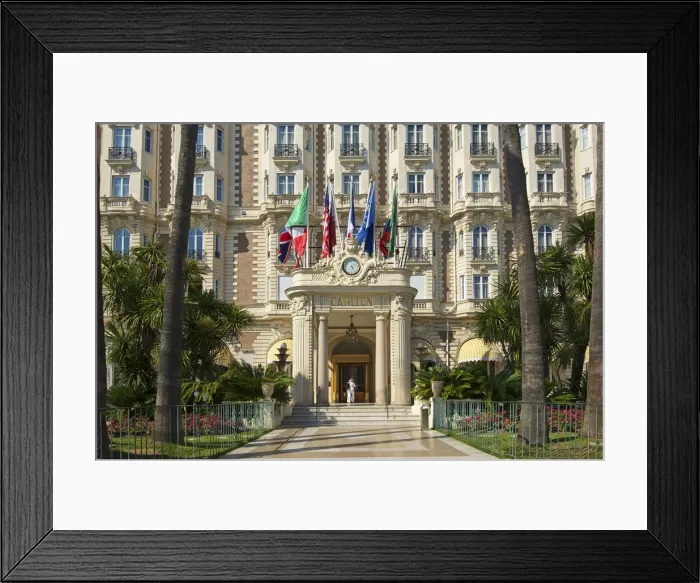 Framed Print : Hotel Carlton, Croisette in Cannes, Cote Azur, Provence-Alpes-Cote Framed Print : Hotel Carlton, Croisette in Cannes, Cote Azur, Provence-Alpes-Cote