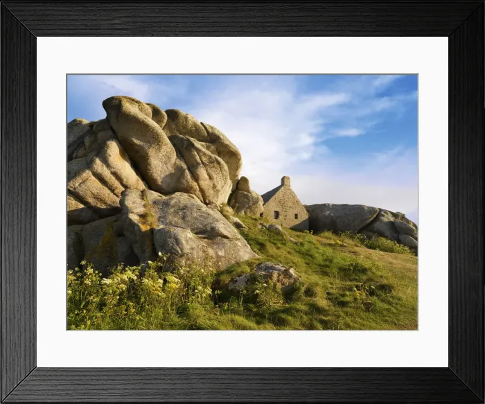Framed Print : France, Brittany, Finistere, Kerlouan, Meneham, old customs house Framed Print : France, Brittany, Finistere, Kerlouan, Meneham, old customs house