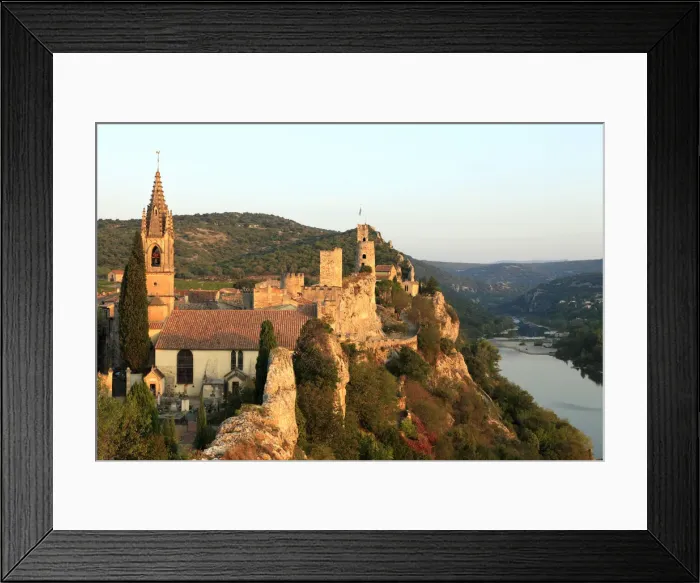 Framed Print : France, Gard, Ardeche: Aiguaze listed among the most beautiful villages of France Framed Print : France, Gard, Ardeche: Aiguaze listed among the most beautiful villages of France