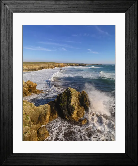 Framed Print : France, Brittany, Morbihan, Cote Sauvage, Quiberon Peninsula, Pointe du Percho, Port Framed Print : France, Brittany, Morbihan, Cote Sauvage, Quiberon Peninsula, Pointe du Percho, Port