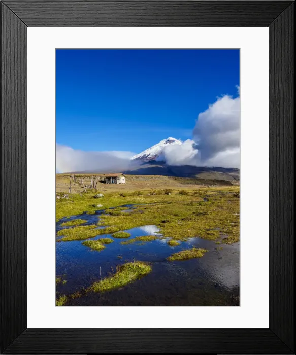 Framed Print : View towards Cotopaxi Volcano, Cotopaxi National Park, Cotopaxi Province, Ecuador Framed Print : View towards Cotopaxi Volcano, Cotopaxi National Park, Cotopaxi Province, Ecuador