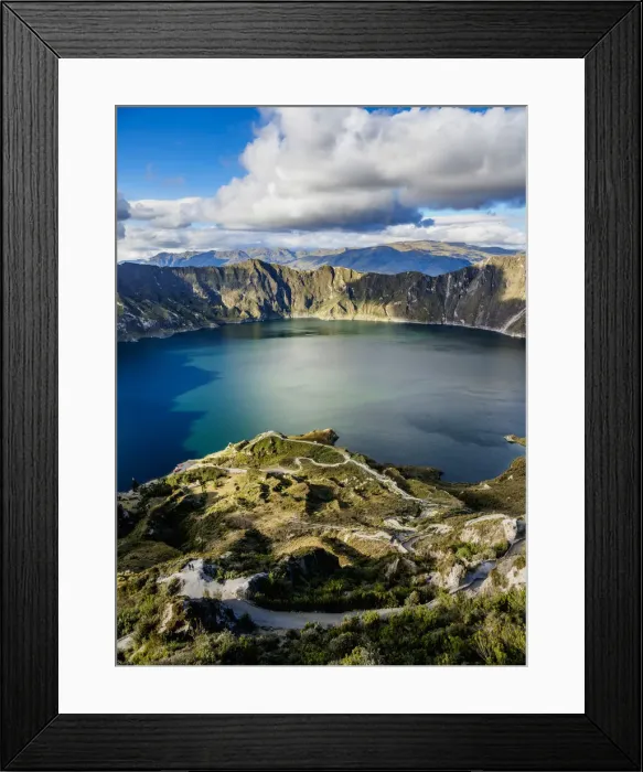 Framed Print : Lake Quilotoa, Cotopaxi Province, Ecuador