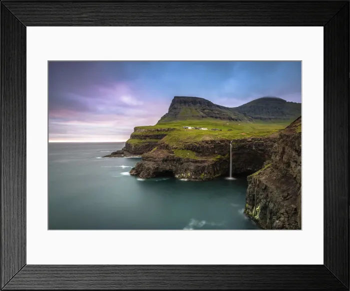 Framed Print : Gasadalur, Vagar island, Faroe Islands, Denmark