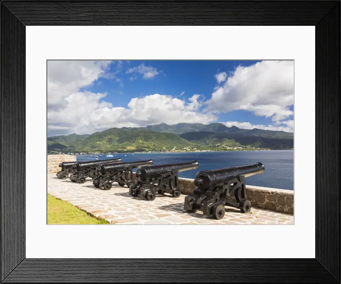 Framed Print : Dominica, Portsmouth, Fort Shirley. The view towards Portsmouth from Cabrits National Framed Print : Dominica, Portsmouth, Fort Shirley. The view towards Portsmouth from Cabrits National