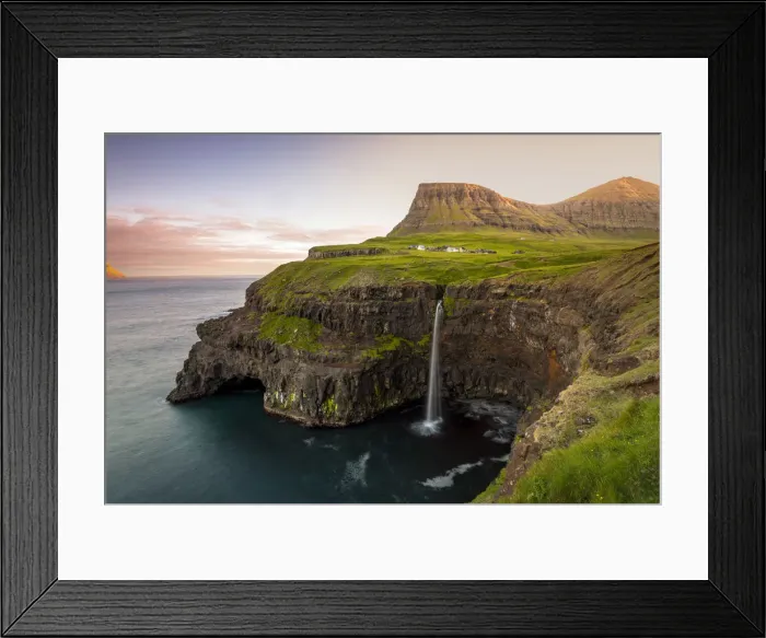Framed Print : Gasadalur, Vagar island, Faroe Islands, Denmark