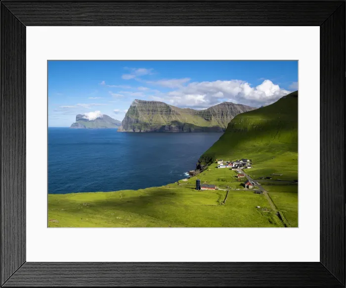 Framed Print : Trollanes village, Kalsoy island, Denmark, Faroe islands Framed Print : Trollanes village, Kalsoy island, Denmark, Faroe islands