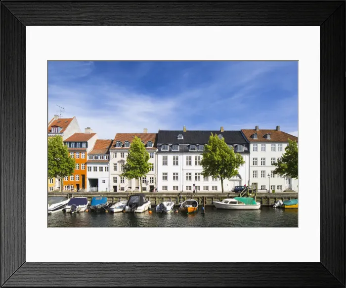 Framed Print : Denmark, Hillerod, Copenhagen. Traditional buildings on Christianshavn Framed Print : Denmark, Hillerod, Copenhagen. Traditional buildings on Christianshavn