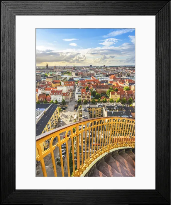 Framed Print : Copenhagen, Hovedstaden, Denmark. The golden staircase of the Church of Our Savior Framed Print : Copenhagen, Hovedstaden, Denmark. The golden staircase of the Church of Our Savior