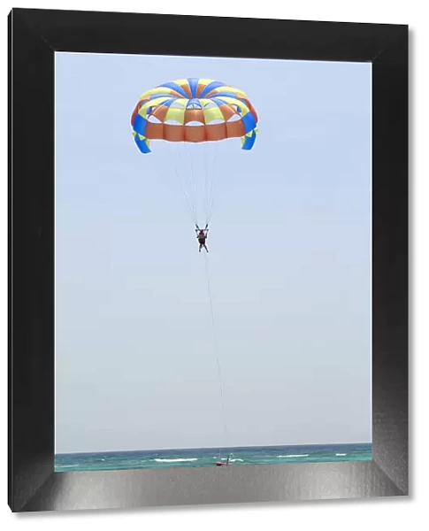 Caribbean, Dominican Republic, La Altagracia province, Punta Cana, Bavaro, a parasailer