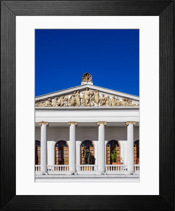 Framed Print : Sucre National Theater, detailed view, Old Town, Quito, Pichincha Province, Ecuador Framed Print : Sucre National Theater, detailed view, Old Town, Quito, Pichincha Province, Ecuador