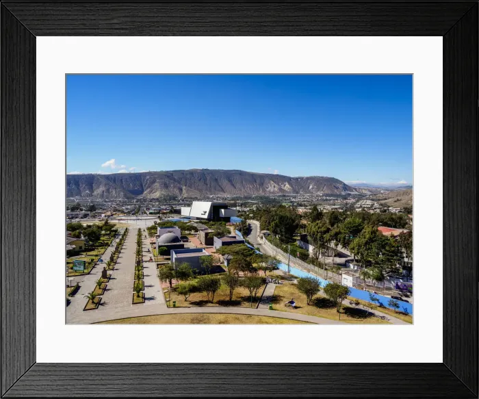 Framed Print : View from Monument to the Equator, Ciudad Mitad del Mundo, Middle of the World City