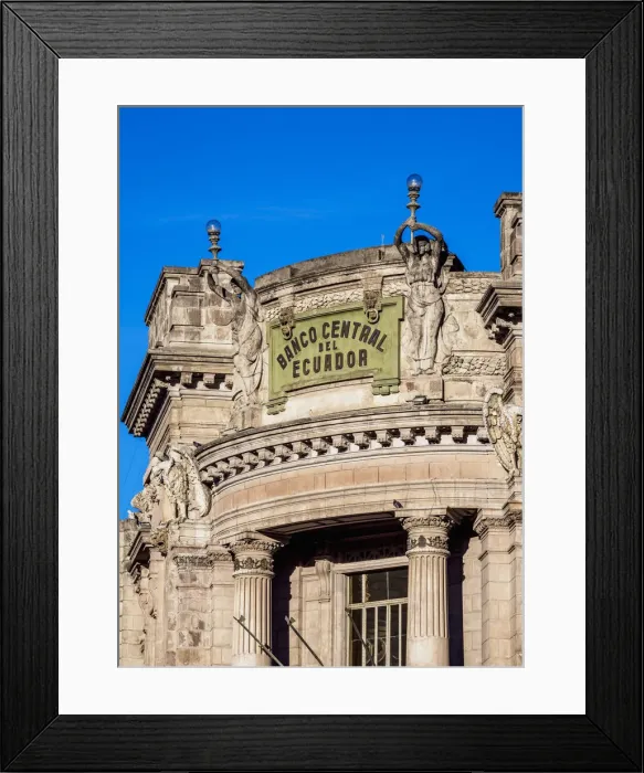 Framed Print : Central Bank of Ecuador Building, Old Town, Quito, Pichincha Province, Ecuador