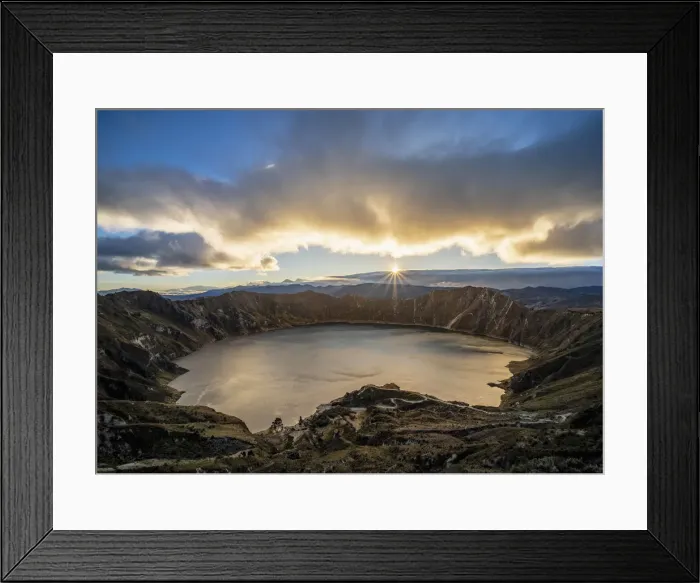 Framed Print : Lake Quilotoa at sunrise, Cotopaxi Province, Ecuador Framed Print : Lake Quilotoa at sunrise, Cotopaxi Province, Ecuador